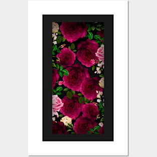 Roses pattern Posters and Art